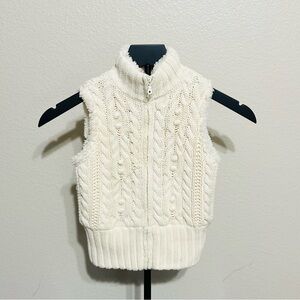 Savannah Cream Cable Knit Sweater Vest